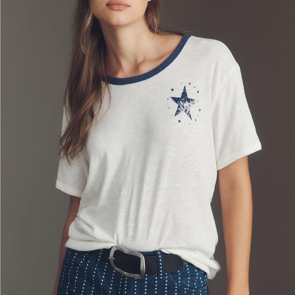 Anthropologie Pilcro Cotton Graphic Tee